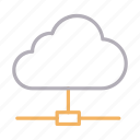 cloud, connection, network, server, sharing