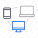 datatransfer, filesharing, laptop, mobile, monitor