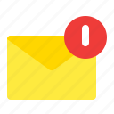 communication, envelope, mail, message, notification