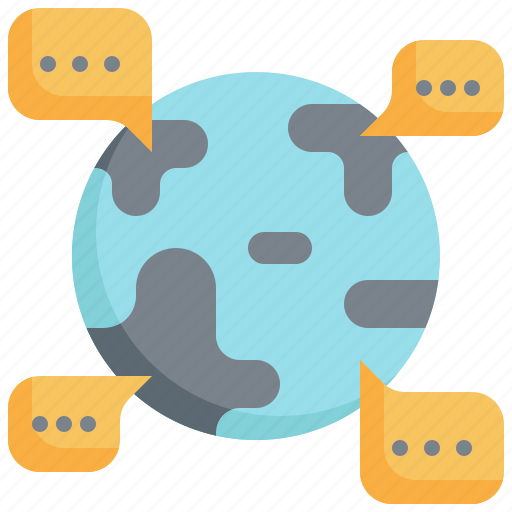 World, global, communication, speaking, conversation, chat icon - Download on Iconfinder