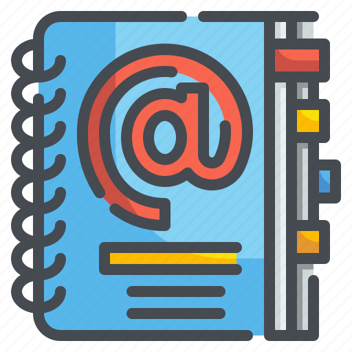 Agenda, notebook, address, communications, bookmark, contacts, emails icon - Download on Iconfinder
