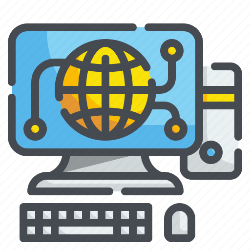Computer, internet, connection, network, communications, browser, desktop icon - Download on Iconfinder