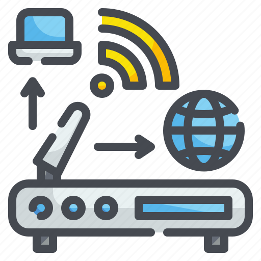 Wifi, router, modem, internet, network, connectivity, signal icon - Download on Iconfinder
