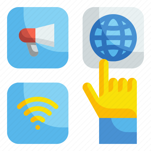 Communicate, choose, application, internet, communications, worldwide, megaphone icon - Download on Iconfinder