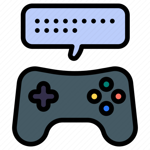 Game chat, game communication, discussion, joystick, game strategy icon - Download on Iconfinder