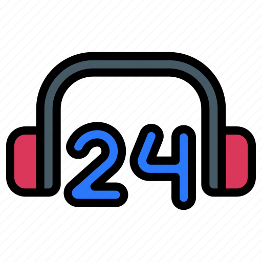 24 hours, customer services, available, support, communication icon - Download on Iconfinder