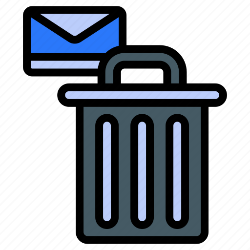 Spam, email, trash can, garbage can, delete icon - Download on Iconfinder