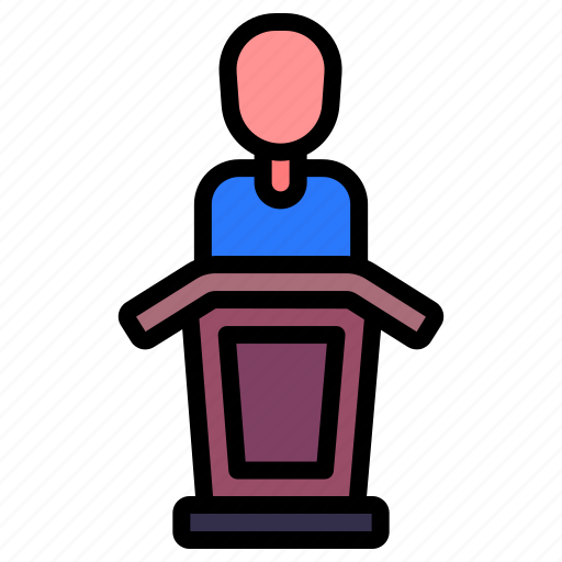 Speech, public speaking, discourse, communication, presentation icon - Download on Iconfinder