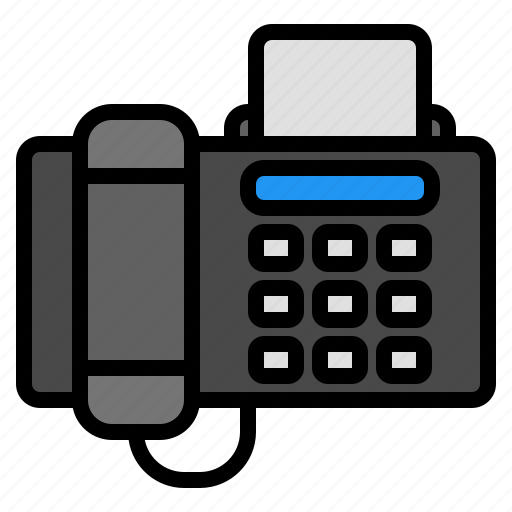Fax, telephone, device, call, print, communication icon - Download on Iconfinder