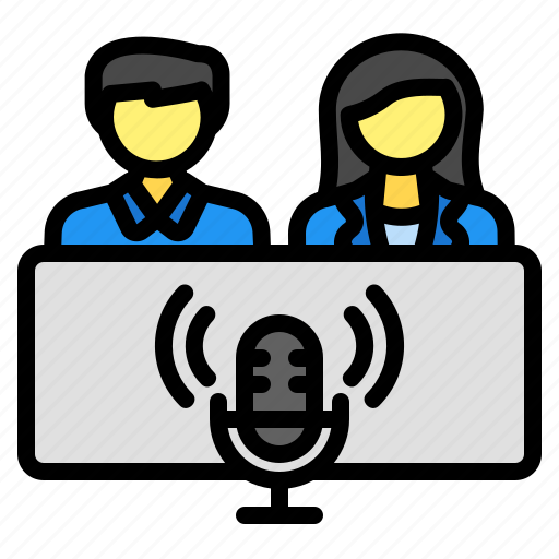 Podcast, interview, communication, dialogue, interaction, talk, conversation icon - Download on Iconfinder
