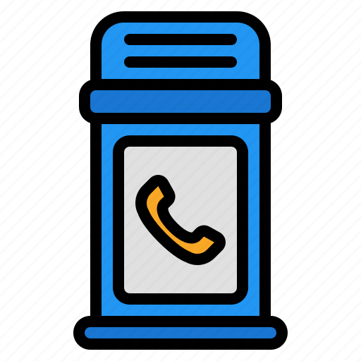 Telephone, booth, phone, call, communication, interaction, talk icon - Download on Iconfinder