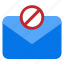 block, message, envelope, mail, cancel 