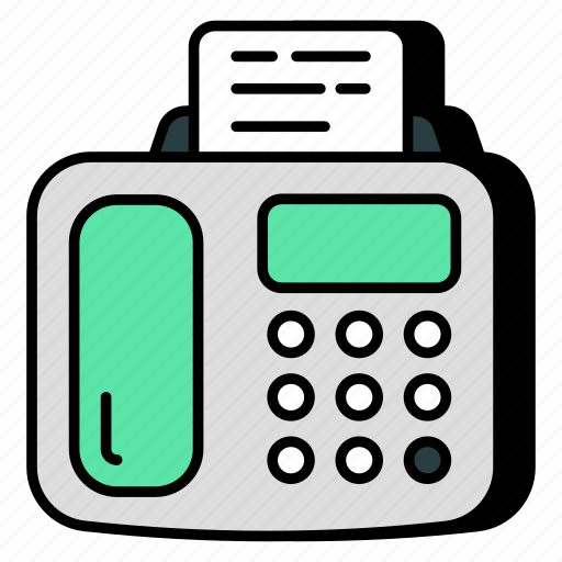 Fax machine, facsimile, appliance, electronic, telefax icon - Download on Iconfinder