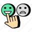 customer response, customer feedback, happy emoji, sad emoji, face expression 