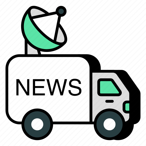 News van, media van, automobile, automotive, transport icon - Download on Iconfinder