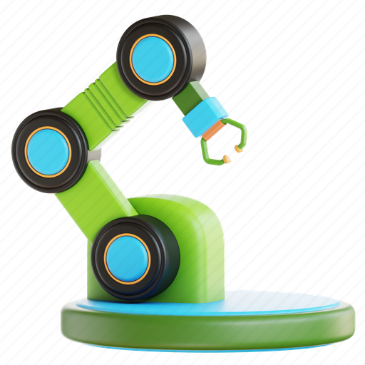 Robotic, arm, technology, iot, digital, business, network 3D illustration - Download on Iconfinder