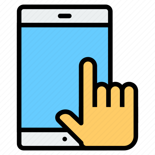 Hand, iphone, phone, smartphone, touch icon - Download on Iconfinder