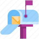 email, envelope, letter box, mail, mailbox, message, post box