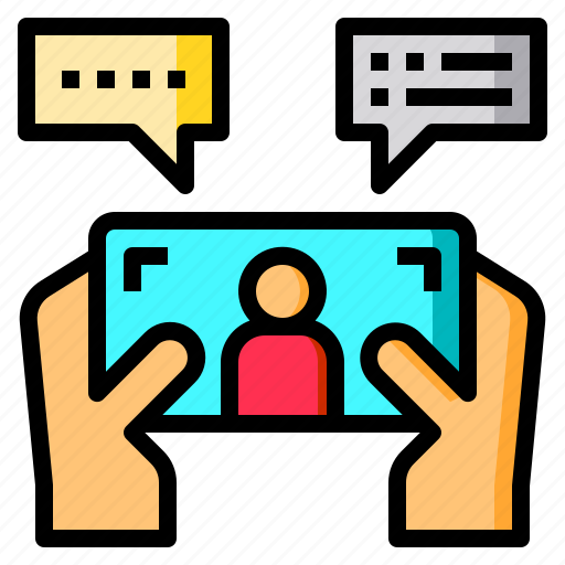 Chat, finger, hand, network, smartphone, social, talk icon - Download on Iconfinder