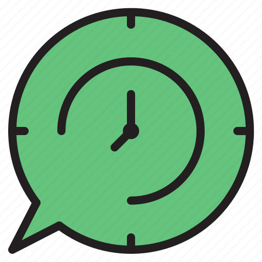 Box, chat, clock, time icon - Download on Iconfinder