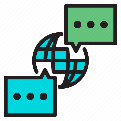 Box, chat, world, communication icon - Download on Iconfinder