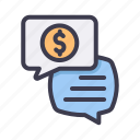 chat, communication, message, talk, bubble, payment, dollar