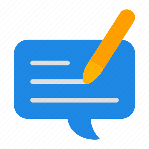 Feedback, survey, commnet, comment, write icon - Download on Iconfinder
