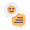 chat, communication, message, talk, bubble, emoticon