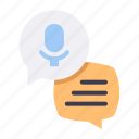 chat, communication, message, talk, bubble, mic, record