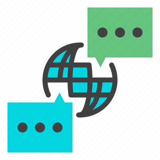 Box, chat, world, connection icon - Download on Iconfinder