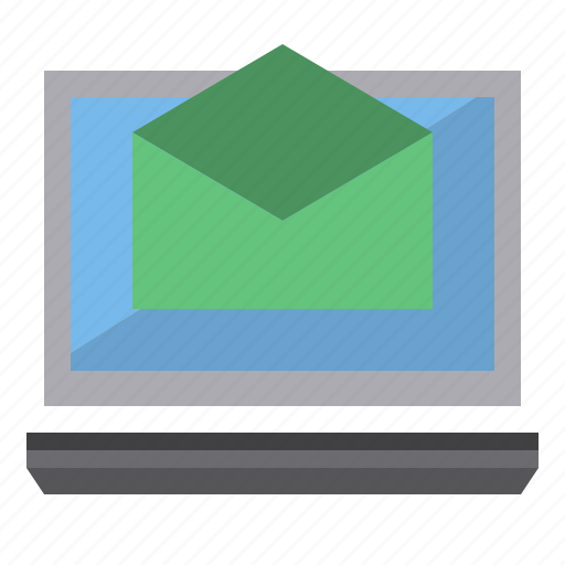 Laptop, mail, open, connection icon - Download on Iconfinder