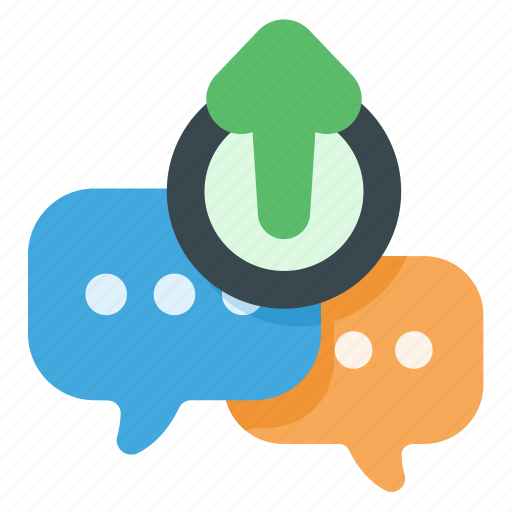 Arrow, bubble, chat, up, upload, message, messages icon - Download on Iconfinder