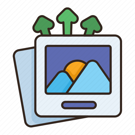 Arrow, gallery, image, interface, up, upload, message icon - Download on Iconfinder