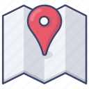 pin, location, navigation, map