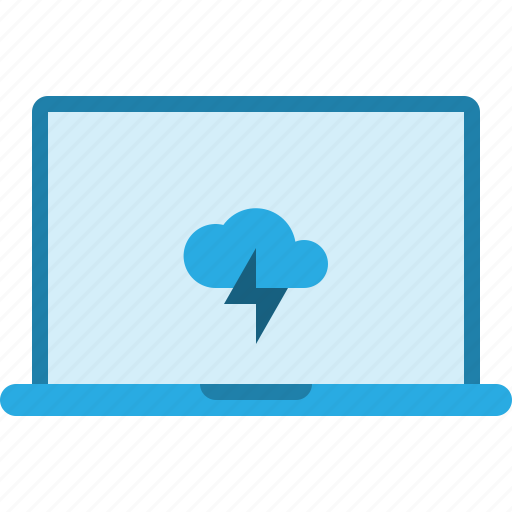Cloud, communication, computer, data, laptop, media icon - Download on Iconfinder