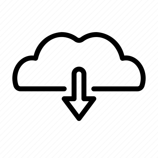 Download, arrow, down, cloud, weather icon - Download on Iconfinder