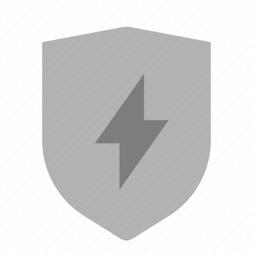 Protect, protection, safe, secure, security, shield, thunder icon - Download on Iconfinder