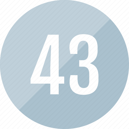 43, track, number icon - Download on Iconfinder