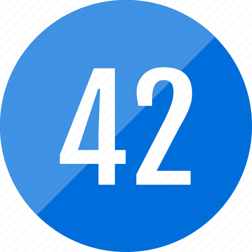 42, number, numero icon - Download on Iconfinder