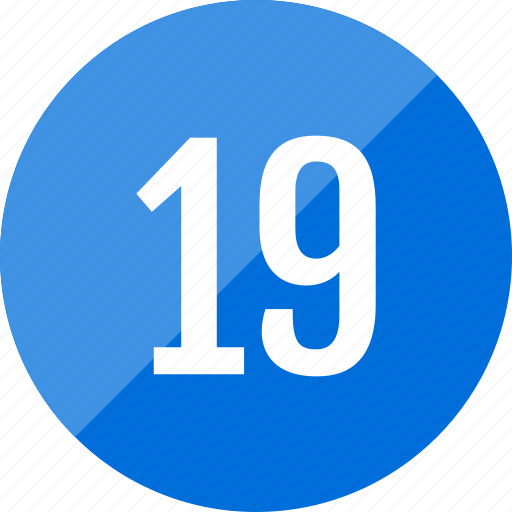 Number, nineteen, numero icon - Download on Iconfinder