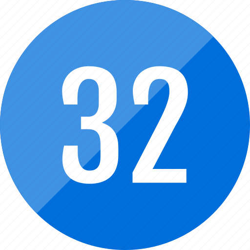 32, numero, number icon - Download on Iconfinder