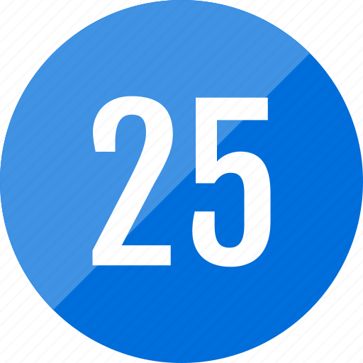 Number, 25, numero icon - Download on Iconfinder