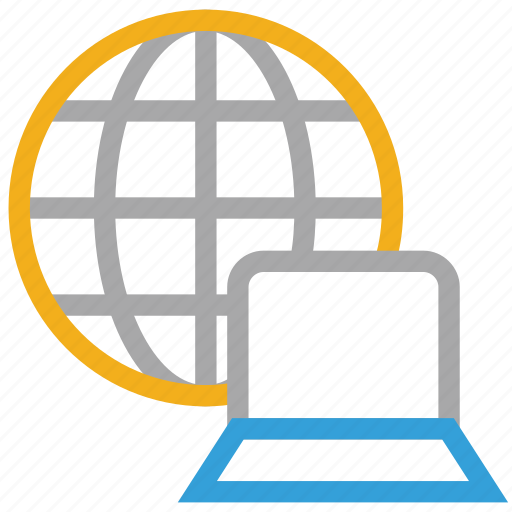 Globe, internet, laptop, network icon - Download on Iconfinder