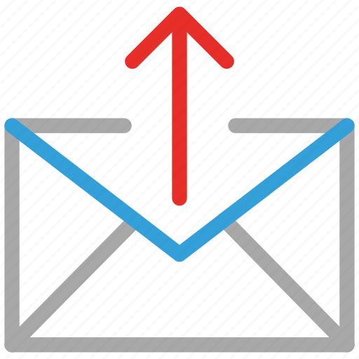 Mail, mail sign, up sing, upload mail icon - Download on Iconfinder