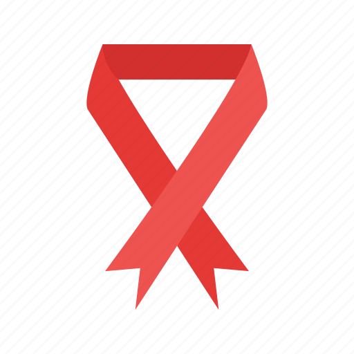 Awareness, cancer, community, decorative, red, ribbon, walk icon - Download on Iconfinder