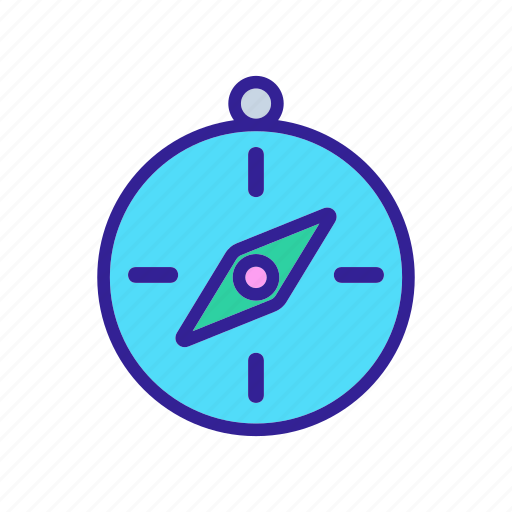 Compass, contour, drawing, tourist, travel icon - Download on Iconfinder