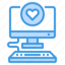 computer, favorite, heart, love, rating
