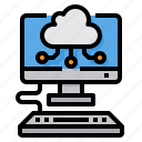 cloud, computer, connect, data, interface