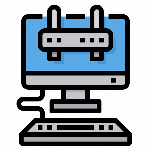 Computer, connection, internet, router, wifi icon - Download on Iconfinder