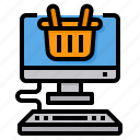 basket, computer, ecommerce, online, shopping 